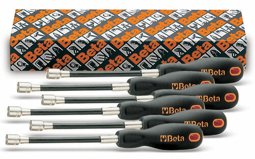 Komplet kluczy nasadowych z rękojeścią giętkich, 5-10mm, 6 sztuk, w kartonie, model 943fl/s6 1