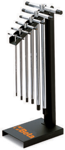 Komplet kluczy trzpieniowych sześciokątnych, typu t 951, 3-10mm, 6 sztuk, na stojaku, model 951/sp6 1