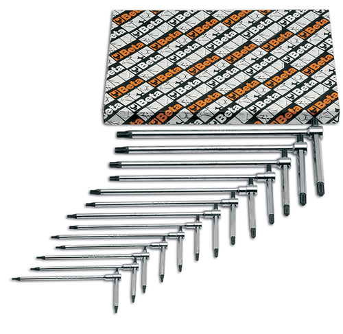 Komplet kluczy trzpieniowych profil torx, typu t 951tx, t8-t30, 6 sztuk, w kartonie, model 951tx/s6 1