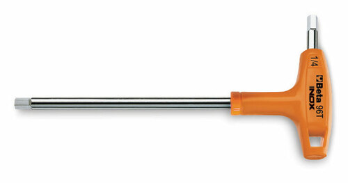 Klucz trzpieniowy kątowy sześciokątny z rękojeścią, stal inox aisi 420, model 96tinox/as, 1/4 1