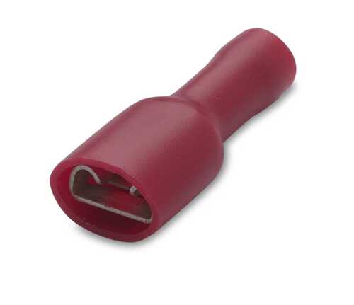 Nasuwka całkowicie izolowana z antywibracyjną tulejką miedzianą, 1.5-4.8/0.5, pvc, zakres 0.25-1.5 mm2, czerwona, opakowanie... 1