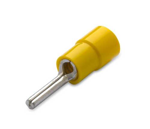 Końcówka igiełkowa izolowana, 6/12, pvc, zakres 4-6 mm2, żółte, opakowanie 50 sztuk model bm00350 1