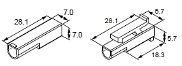 Obudowa izolacyjna gniazda złacza serii m620, 1p, 300v, 15a, nylon, opakowanie 500 sztuk model bm01041 1