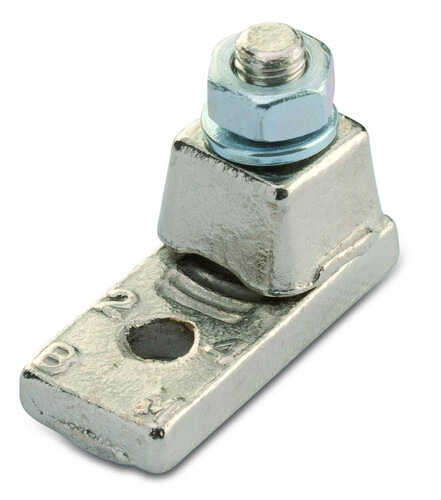 Końcówka oczkowa jednośrubowa, mosiądz niklowany, 10/5, zakres 4-10 mm2, śr5, m5, opakowanie 100 sztuk model bm5160 1
