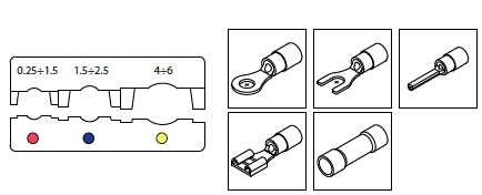 Szczypce do zaciskania końcówek kablowych, izolowanych 0,25-6mm2 ( awg 22-10), 220mm model bm534 1