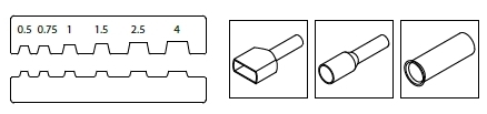 Szczypce do końcówek kablowych tulejkowych 0,5-4 mm2 model bm537 1