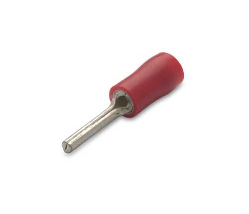 Końcówka igiełkowa izolowana z antywibracyjną tulejką miedzianą, 1,5/9, pvc, zakres 0,25-1,5 mm2, czerwona, opakowanie... 1