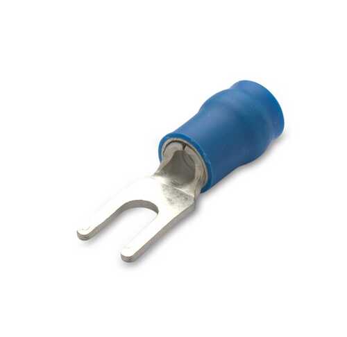 Końcówka kablowa izolowana widełkowa z antywibracyjną tulejką miedzianą, 2,5/5, pvc, niebieska, zakres 1,5-2,5 mm2... 1