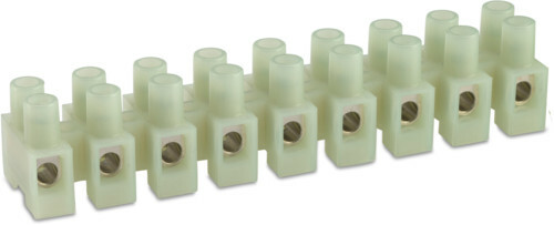 Listwa zaciskowa śrubowa, 9p, 10 mm2, polamid, kolor naturalny, opakowanie 100 sztuk model bm95/9 1