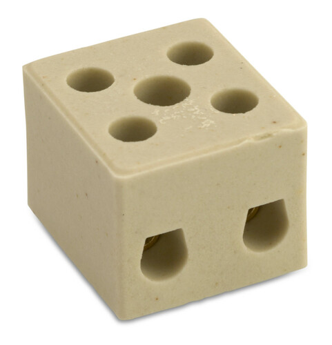 Kostka łączeniowa ceramiczna, 2p, biała, steatyt, 4 mm2, 450v, opakowanie 54 sztuk model bm9517 1