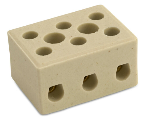 Kostka łączeniowa ceramiczna, 3p, biała, steatyt, 16 mm2, 450v,  opakowanie 18 sztuk model bm9524 1