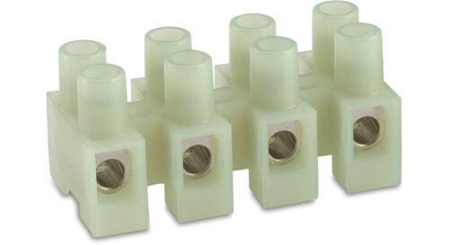 Listwa zaciskowa śrubowa, 4p, 6 mm2, z ochroną przewodu, polamid, kolor naturalny, opakowanie 100 sztuk model bm95cs4 1
