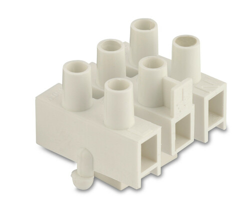 Złączka elektryczna do montażu na panelu, l+n+pe, 3p, 2,5 mm2, 450v, pa6.6, opakowanie 1000 sztuk model bm963 1