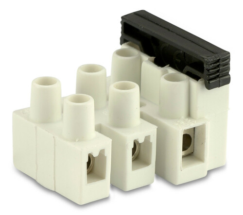 Listwa zaciskowa z bezpiecznikiem, 3p, 2,5 m2, 450v, pa6.6, opakowanie 100 sztuk model bm973 1
