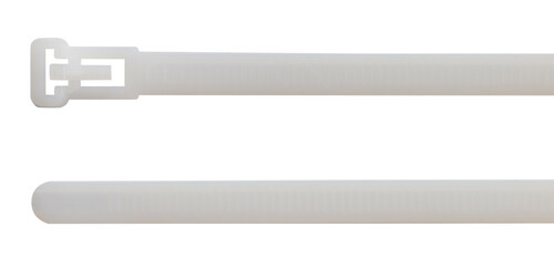 Opaska kablowa, wielokrotnego użytku, 300x7,6 mm, naturalna, opakowanie 100 sztuk model bmbr3076 1