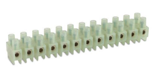 Listwa zaciskowa śrubowa, 12p, 4 mm2, polamid, kolor naturalny, opakowanie 50 sztuk model bmm093h 1