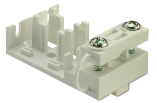 Uchwyt z zaciskiem kablowym do złączek serii m093/m094, 3p, 3x2,5 mm2, biały, pa6.6, opakowanie 1000 sztuk model bmm0984 1