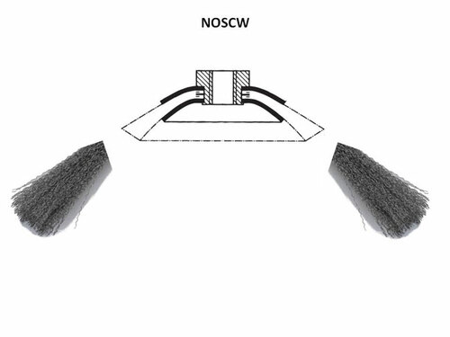 Szczotka tarczowa kątowa, drut karbowany ze stali węglowej , br001-beb noscw100x13xm14mm, drut 0,3mm 1r t20, flexovit 1