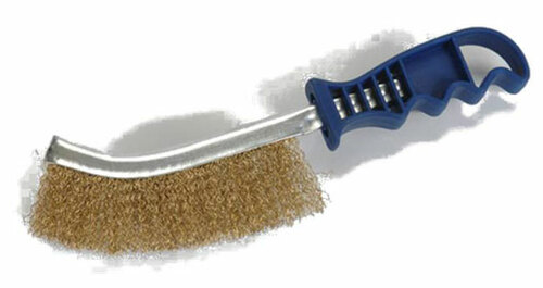 Szczotka ręczna, metalowa z uchwytem z tworzywa sztucznego, drut karbowany ze stali nierdzewnej, br001-hcb stscw 265x140x25mm... 1