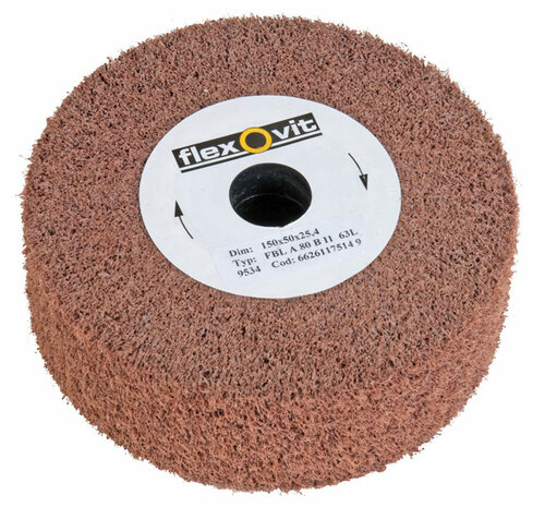 Ściernica listkowa z włókniny flexbrite, do montażu na kołnierzu, ziarno ścierne elektrokorundowe, grube, unw std 150x50x25.4... 1