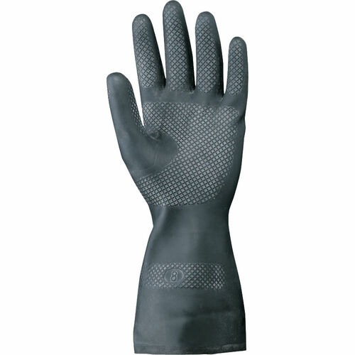 Rękawice neoprenowe całkowicie flokowane bawełną, długość 32 cm, kolor czarny, model 348085 rozmiar 8/m 1