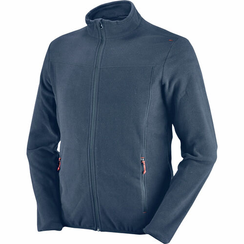 Bluza gstaad z mikropolaru, 100% poliester, gramatura 200 g/m2, kontrastowe czerwone wstawki, kolor niebieski, model 455095... 1