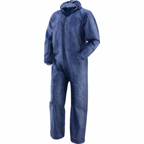 Kombinezon jednorazowy plp blue z kapturem, 100% polipropylenu, granatowy, rozmiar l 1