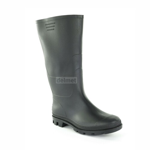 Buty robocze wysokie zawodowe pvc black z pcw, czarne 1