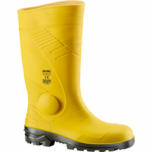 Buty wysokie bezpieczne yellow safety z pcw s5, podnosek stalowy, wkładka antyprzebiciowa stalowa, kolor żółty, model... 1