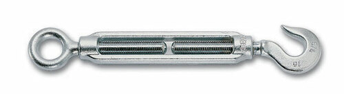 Nakrętka napinająca - śruba rzymska - otwarta, ucho-hak, ocynkowana, model 8006z, m11mm, ce 1
