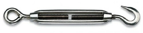 Nakrętka napinająca - śruba rzymska - otwarta ucho-hak, model 8206, m12mm, stal inox aisi 316 1