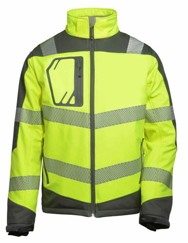 Kurtka softshell ostrz.żółto-szara m 1