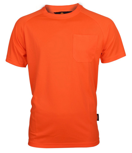 T-shirt w kolorze fluorescencyjnym bez taśm odblaskowych, przewiewny coolpass, pomarańczowy, model vwts10-ao rozmiar l 1