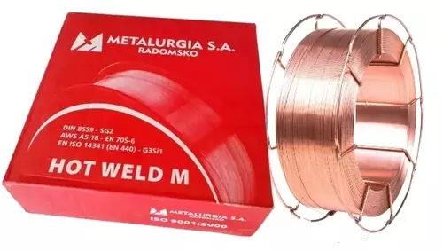Drut spawalniczy MIG/MAG SG2 ø0,8 mm 15kg METALURGIA HOT WELD 1