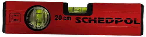 Poziomnica kieszonkowa 20cm z magnesem Schedpol 1