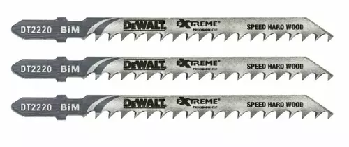 Brzeszczoty do wyrzynarek 100mm do szybkiego cięcia twardego drewna 3 szt. DeWalt DT2220 1