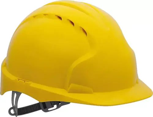 Hełm ochronny Evo II wentylowany z zapięciem żółty 1