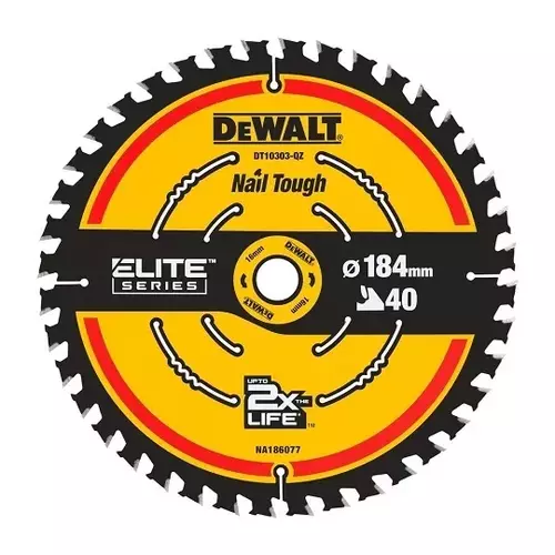 Piła tarczowa do cięcia drewna ø184x16x1,25mm 40 zębów ELITE Dewalt DT10303 1