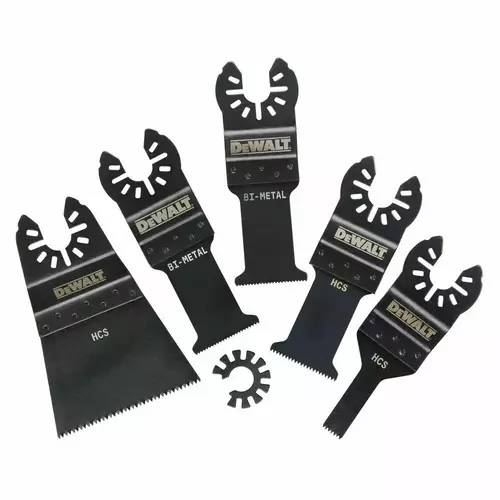 Zestaw 5 brzeszczotów do narzędzi wielofunkcyjnych do cięcia drewna z gwoździami, PCV, płyt G-K DeWalt DT20732 1