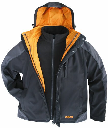 KURTKA DŁUGA SOFTSHELL YETI  (3 W 1) Z KAPTUREM, 96% POLIESTER, 4% ELASTIK-TPU, 310-320 G/M2, WODOODPORNA I ODDYCHAJĄCA... 1