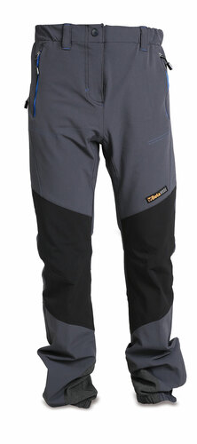 SPODNIE WORK- TREKKING, 90% NYLONU, 10% TKANINY ELASTYCZNEJ, 230 G/M2, KOLOR SZARY, WZMOCNIONE WSTAWKI NA KOLANACH, W KROKU... 1