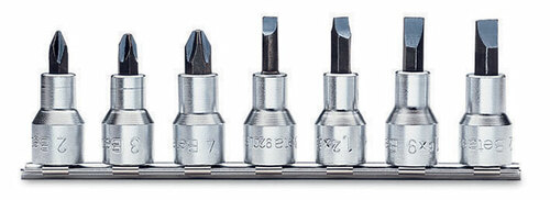 Zestaw nasadek 920LP, 1,2X6,5-1,2X8-1,8X9-2X12 I 920PH, PH2-PH3-PH4, 7 sztuk, na szynie metalowej, model 920LH/SB7 1