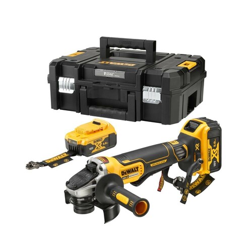 Szlifierka kątowa 18V 125mm + 2x5Ah + walizka DeWALT DCG406P2LRT 1