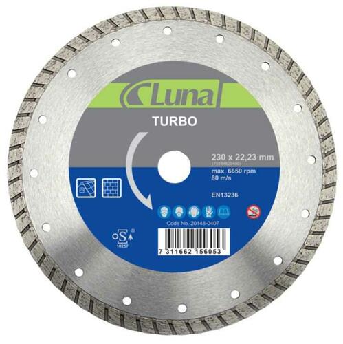 Tarcza diamentowa 180x2,5x22,23 uniwersalna Turbo Luna 201480308 1