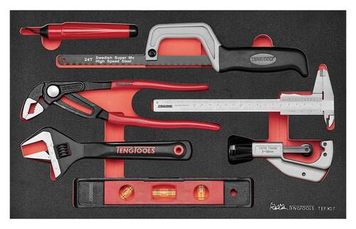 7-elementowy zestaw narzędzi dla hydraulików Teng Tool TEFX07 Teng Tools 285400107 1
