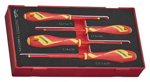 Zestaw wkrętaków płaskich VDE 1000V TEAMDV04N Teng Tools 285540100 1