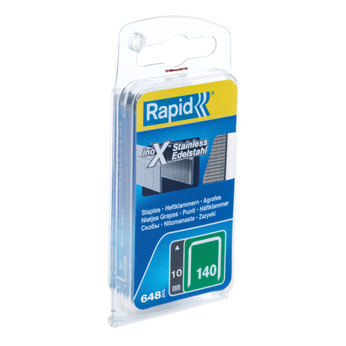 Zszywki Rapid z drutu płaskiego ze stali nierdzewnej nr 140 (10 mm) - op. 650 szt. RAPID-40109575 1