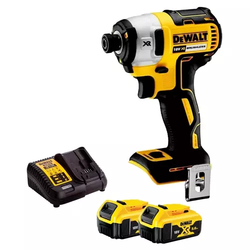 Zakrętarka udarowa 1/4 XR Li-Ion 18V + 2 x aku 5.0Ah + ładowarka DeWALT DCF887N PLUS2 1
