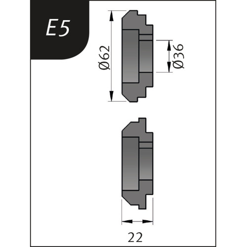 Rolki gnące Metallkraft Typ E5, Ø 62 x 26 x 22 mm 1