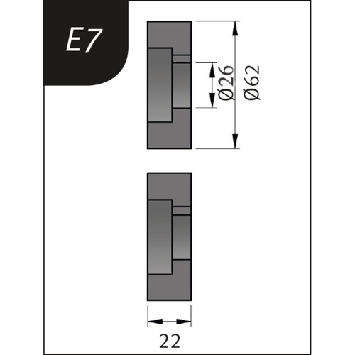 Rolki gnące Metallkraft Typ E7, Ø 62 x 26 x 22 mm 1